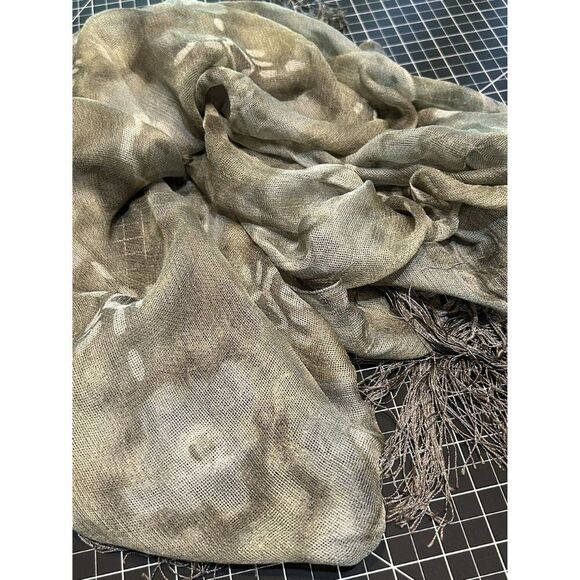 Bohemian Style Sheer Scarf With Fringe - Picture 3 of 3